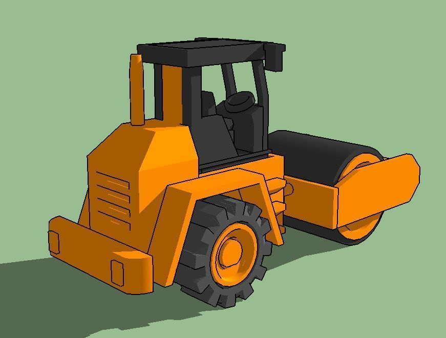 Heavy Duty Road Roller by Outland Models 3D Printable 3D print model_2