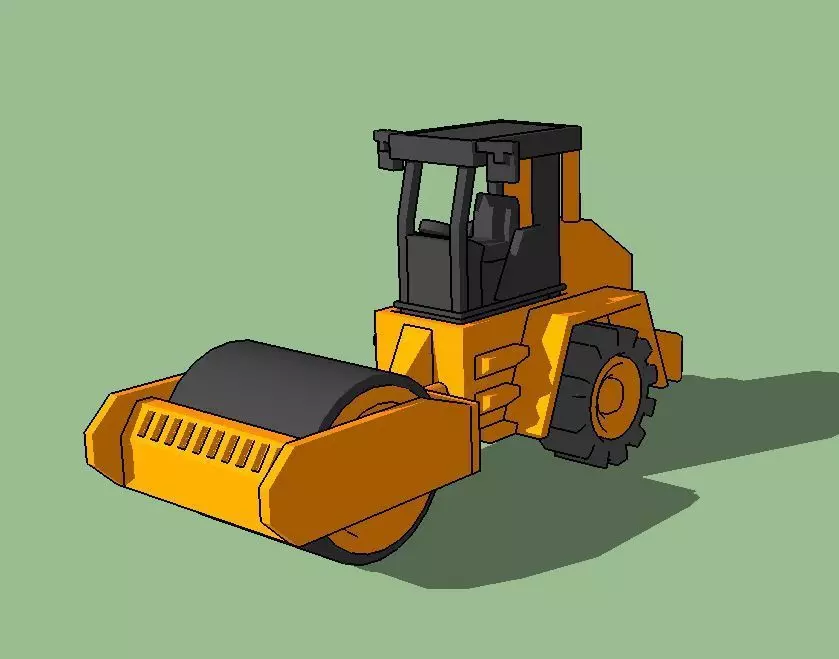 Heavy Duty Road Roller by Outland Models 3D Printable 3D print model_0