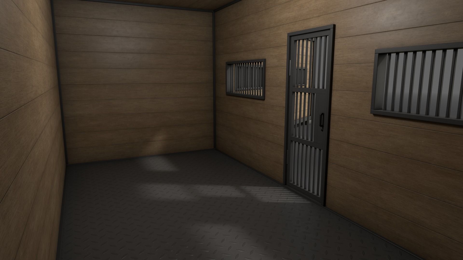 PBR Container House CC 20ft V3 Low-poly 3D model_16