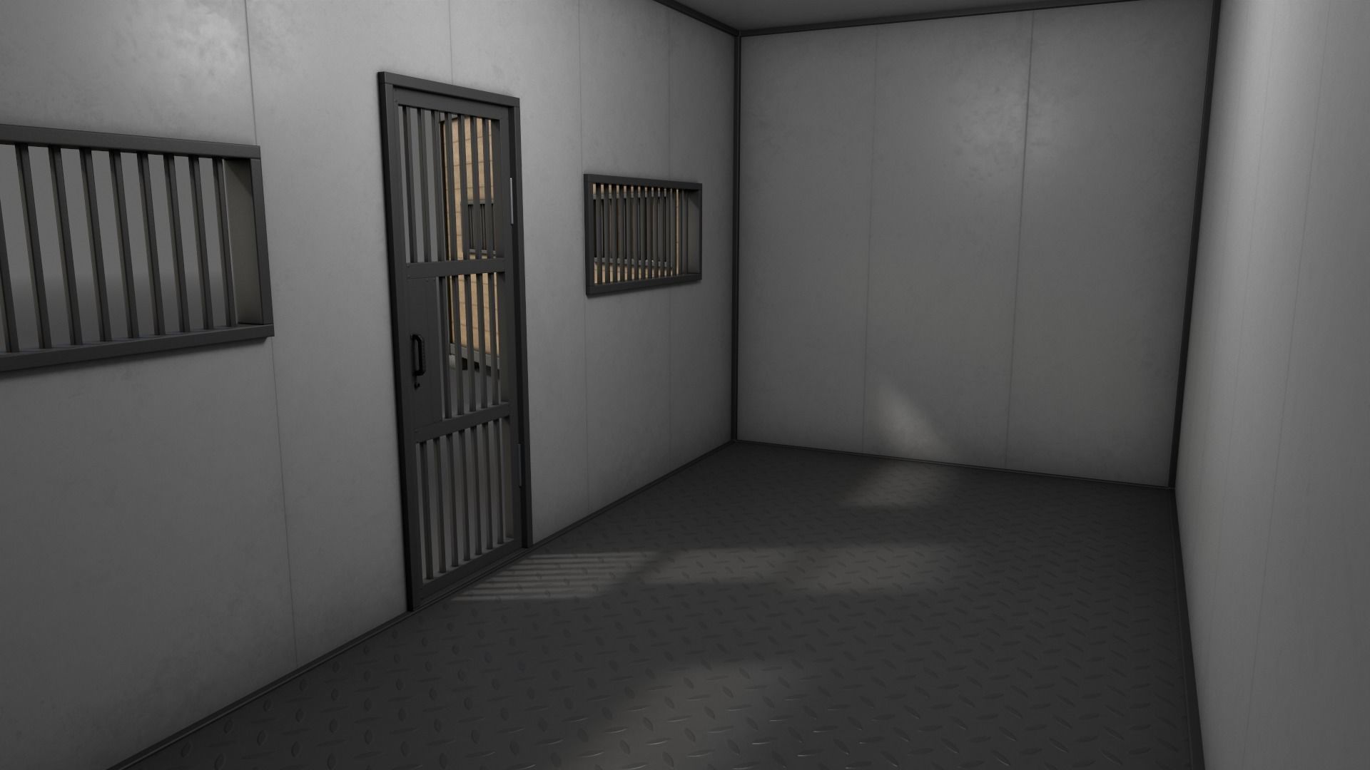 PBR Container House CC 20ft V3 Low-poly 3D model_13