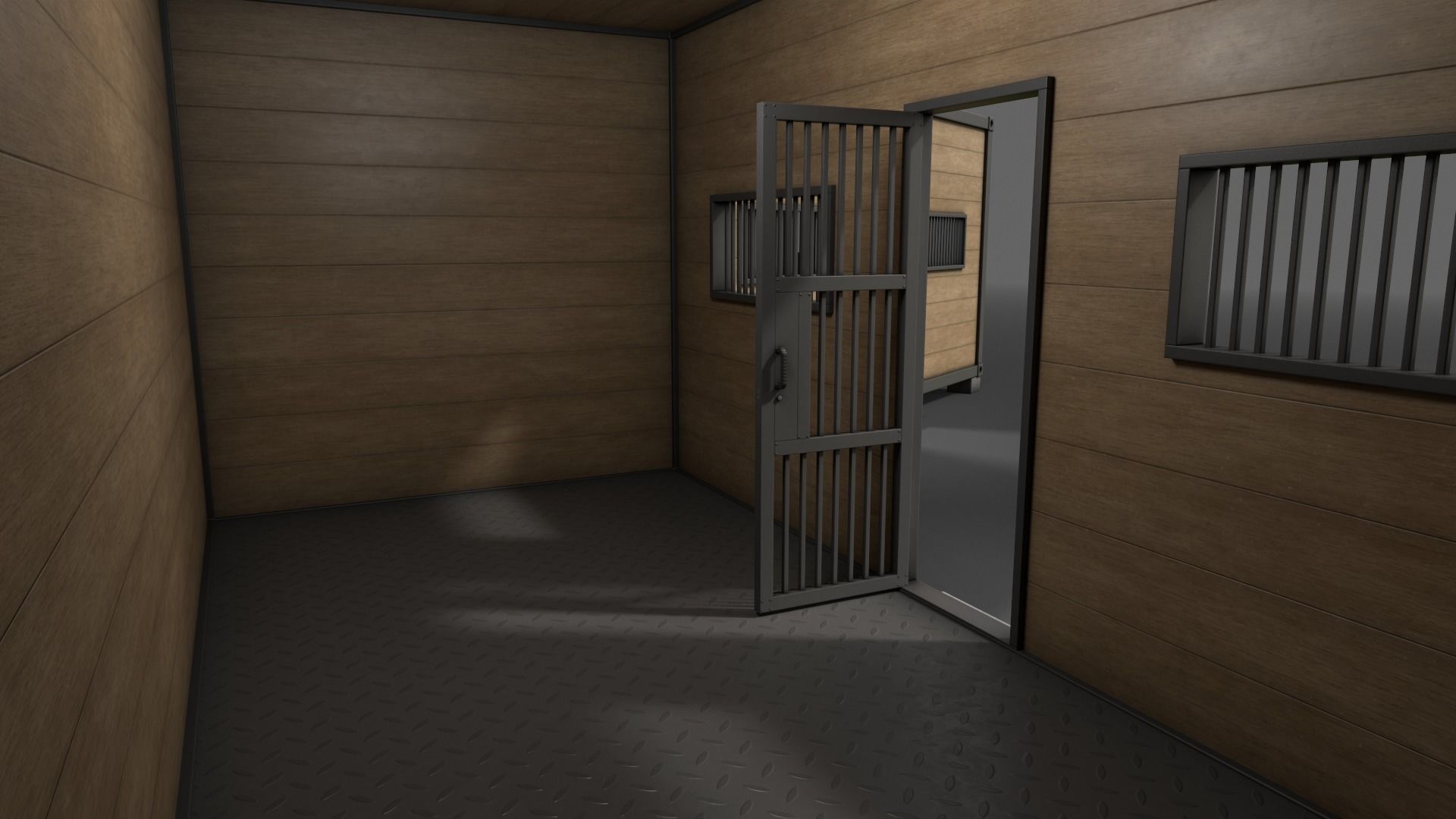 PBR Container House CC 20ft V3 Low-poly 3D model_17