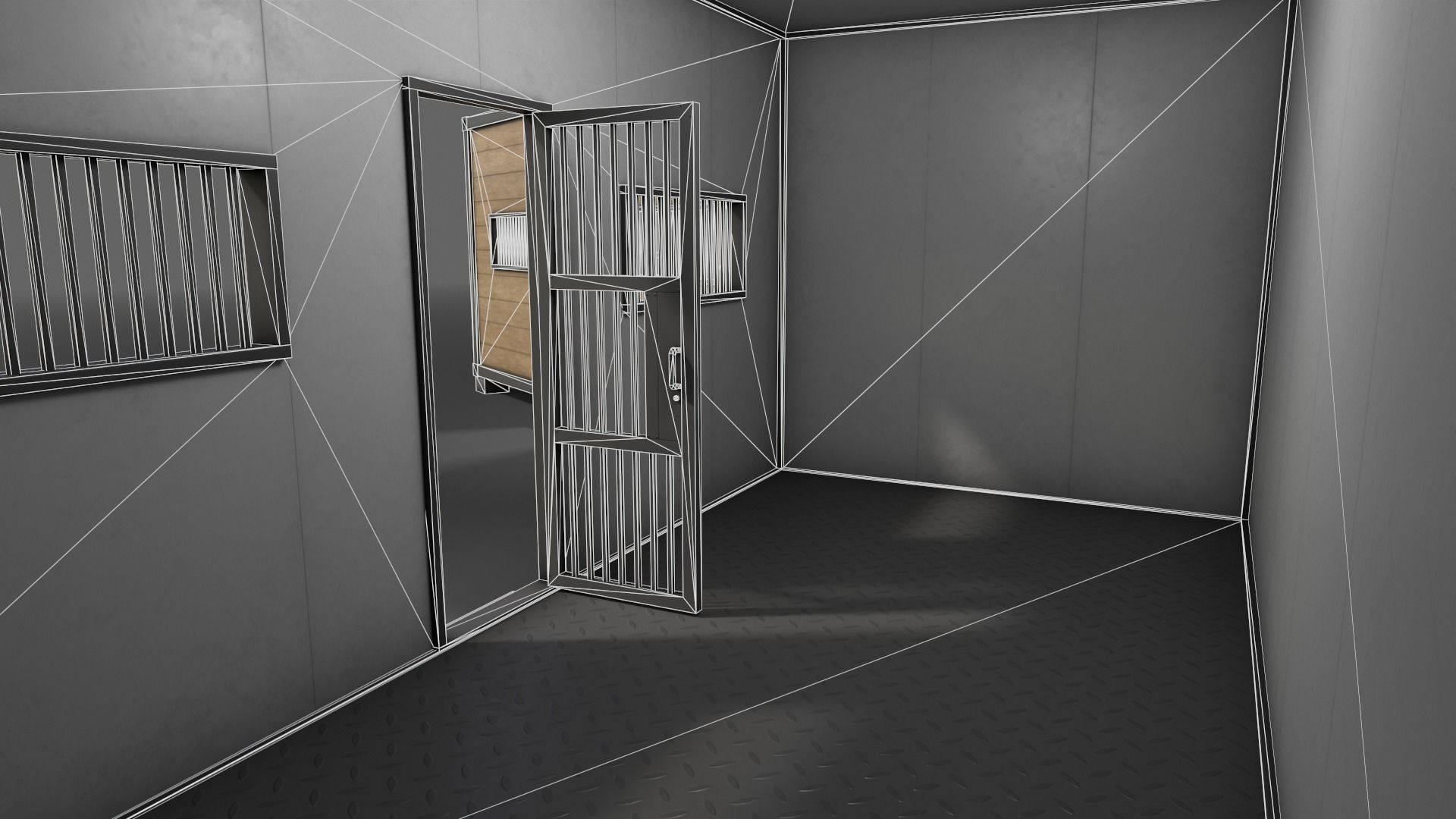 PBR Container House CC 20ft V3 Low-poly 3D model_15