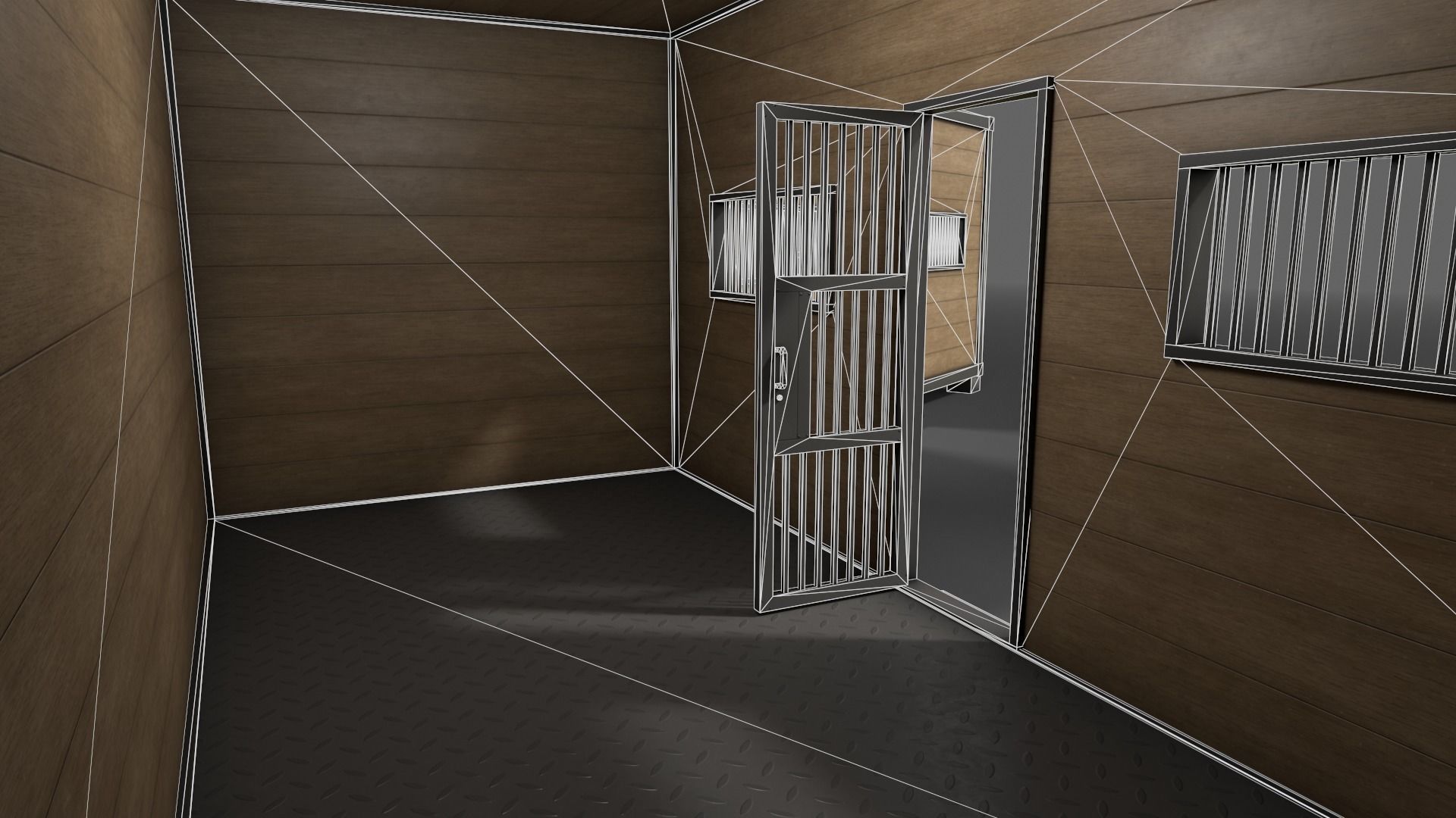 PBR Container House CC 20ft V3 Low-poly 3D model_18