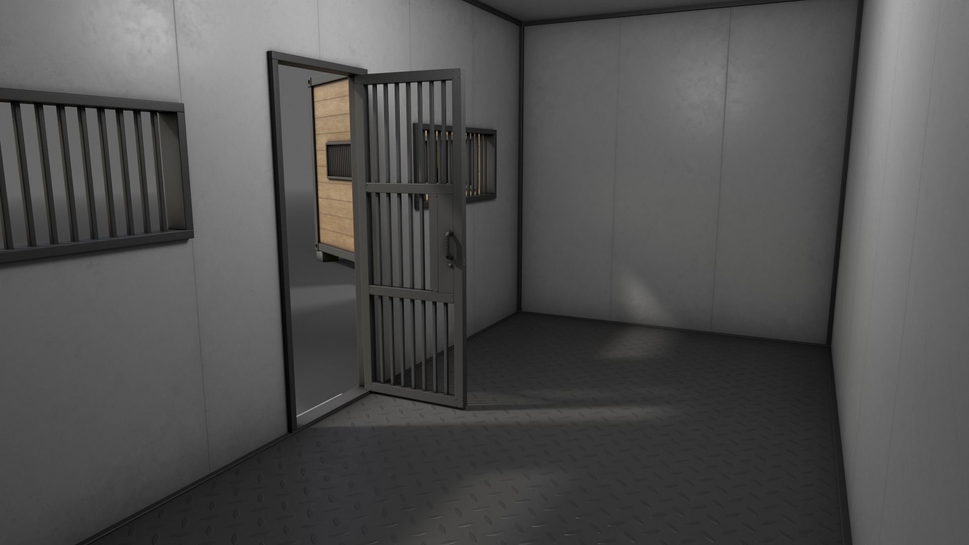 PBR Container House CC 20ft V3 Low-poly 3D model_14