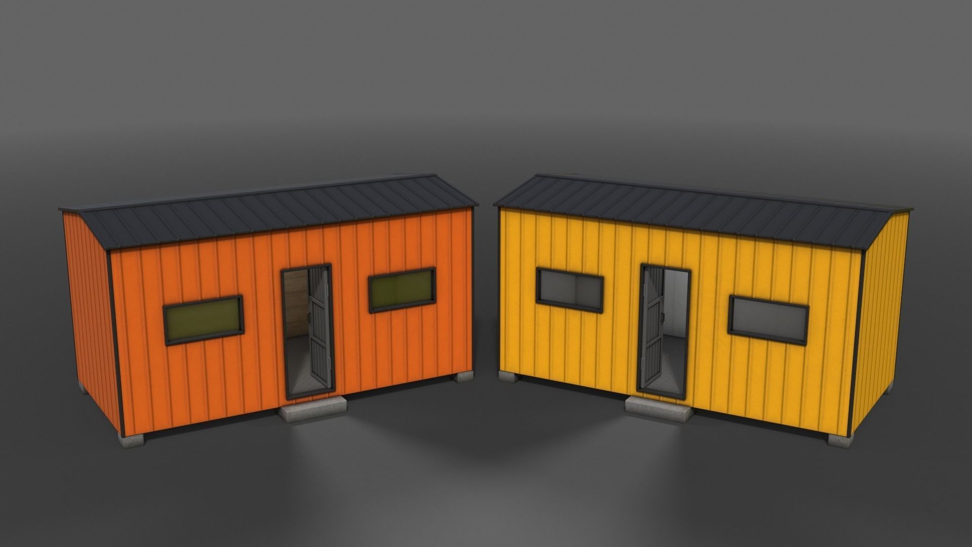 PBR Shed House A 20ft V3 Low-poly 3D model_5
