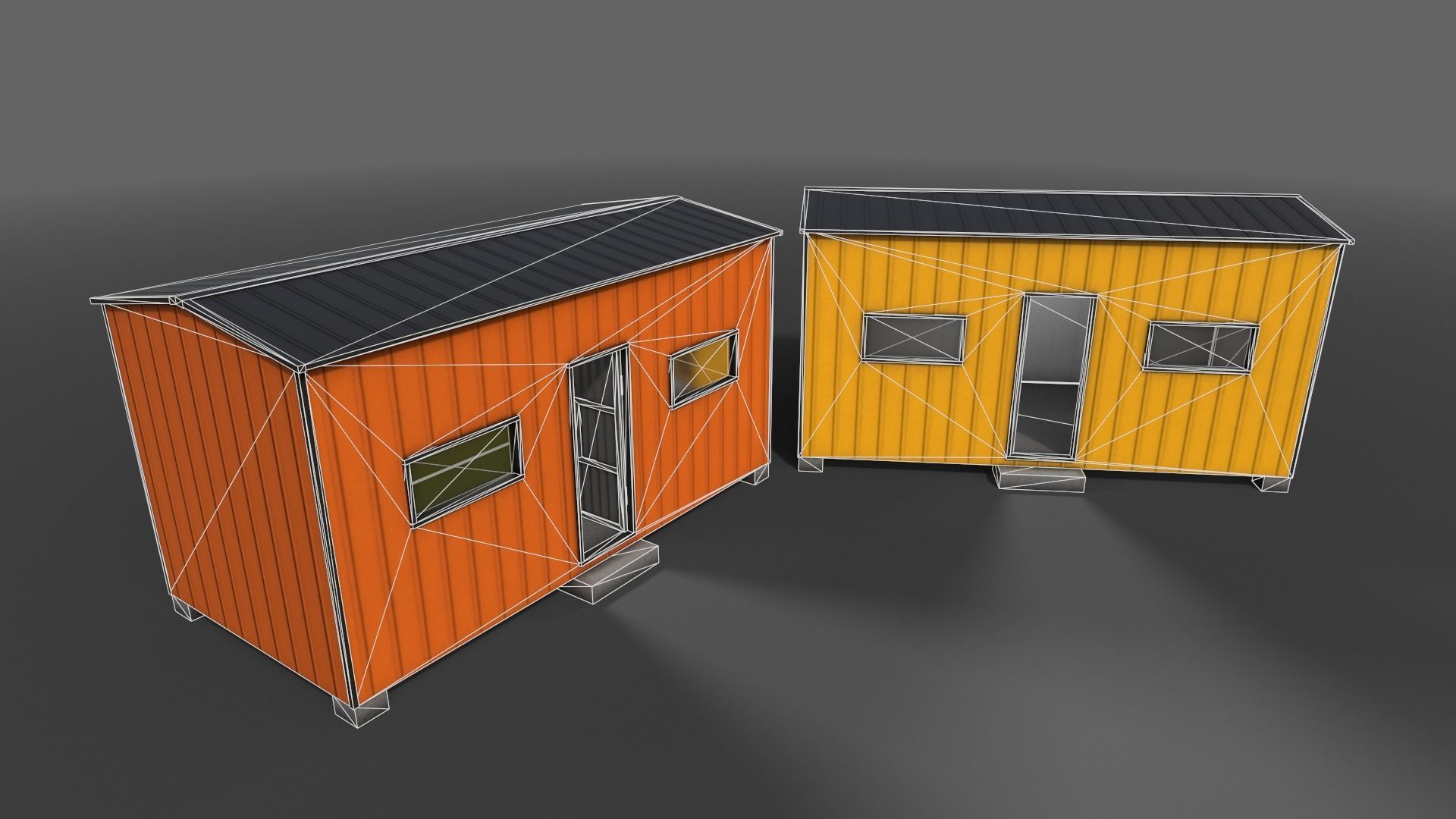 PBR Shed House A 20ft V3 Low-poly 3D model_9