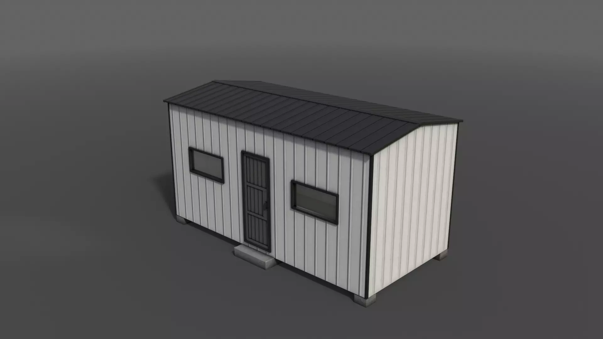 PBR Shed House A 20ft V3 Low-poly 3D model_0