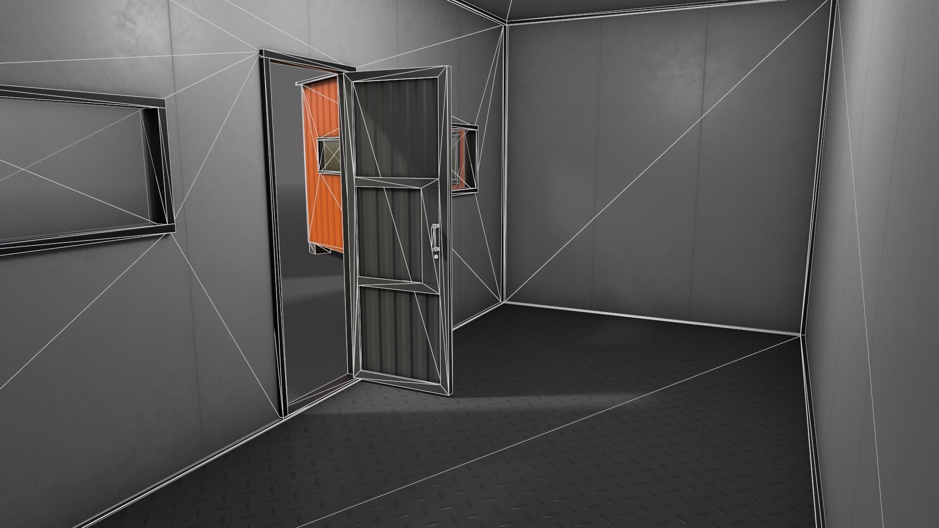 PBR Shed House A 20ft V3 Low-poly 3D model_15