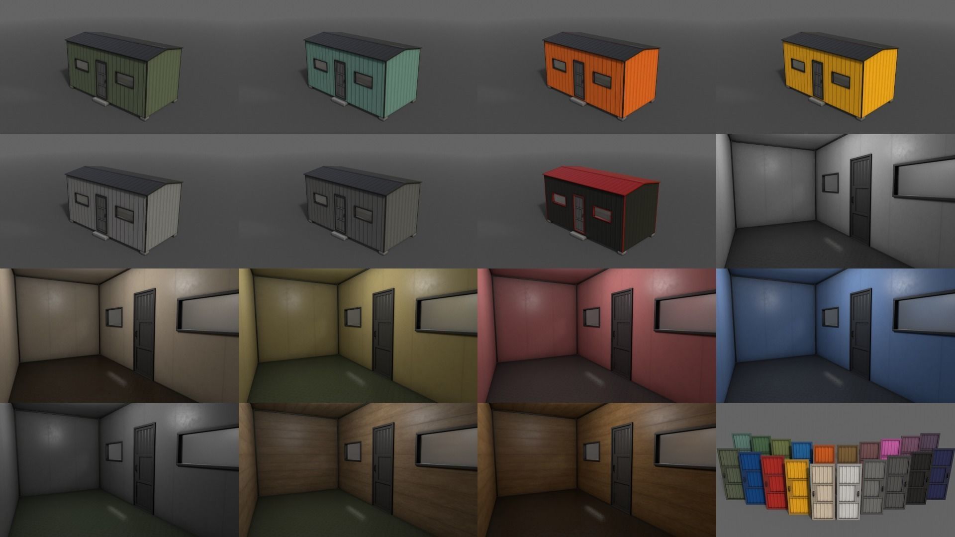 PBR Shed House A 20ft V3 Low-poly 3D model_3