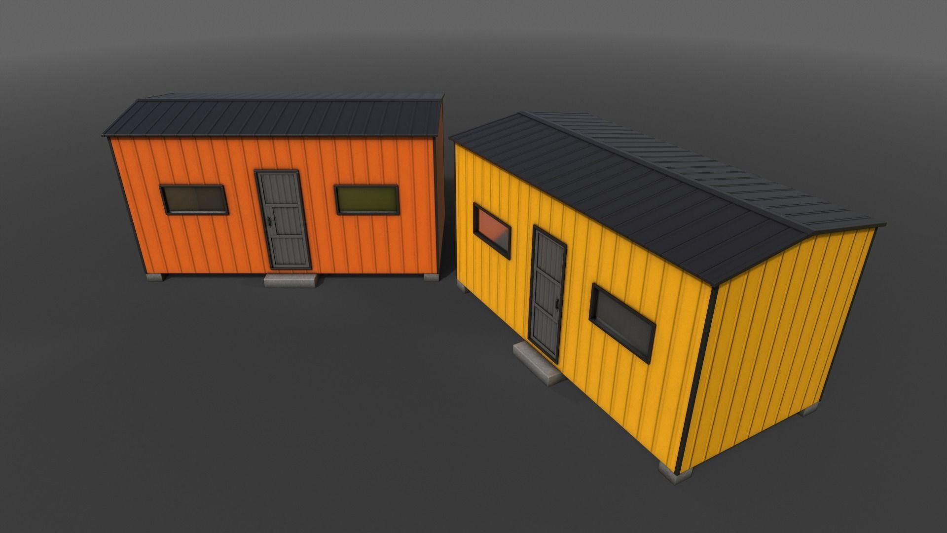 PBR Shed House A 20ft V3 Low-poly 3D model_10