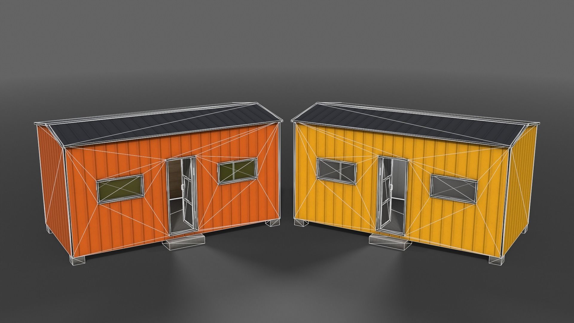 PBR Shed House A 20ft V3 Low-poly 3D model_6