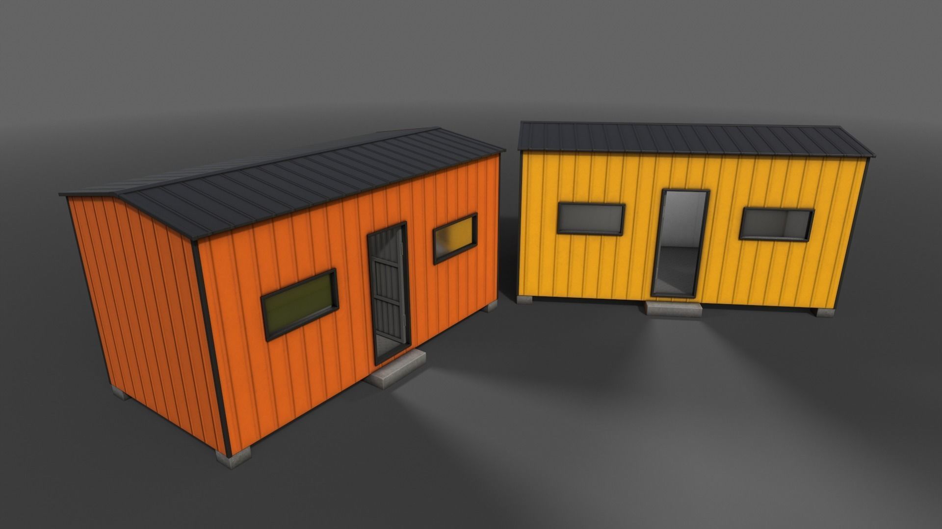 PBR Shed House A 20ft V3 Low-poly 3D model_8