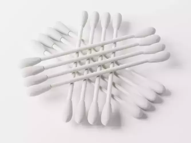 cotton swab Low-poly 3D model