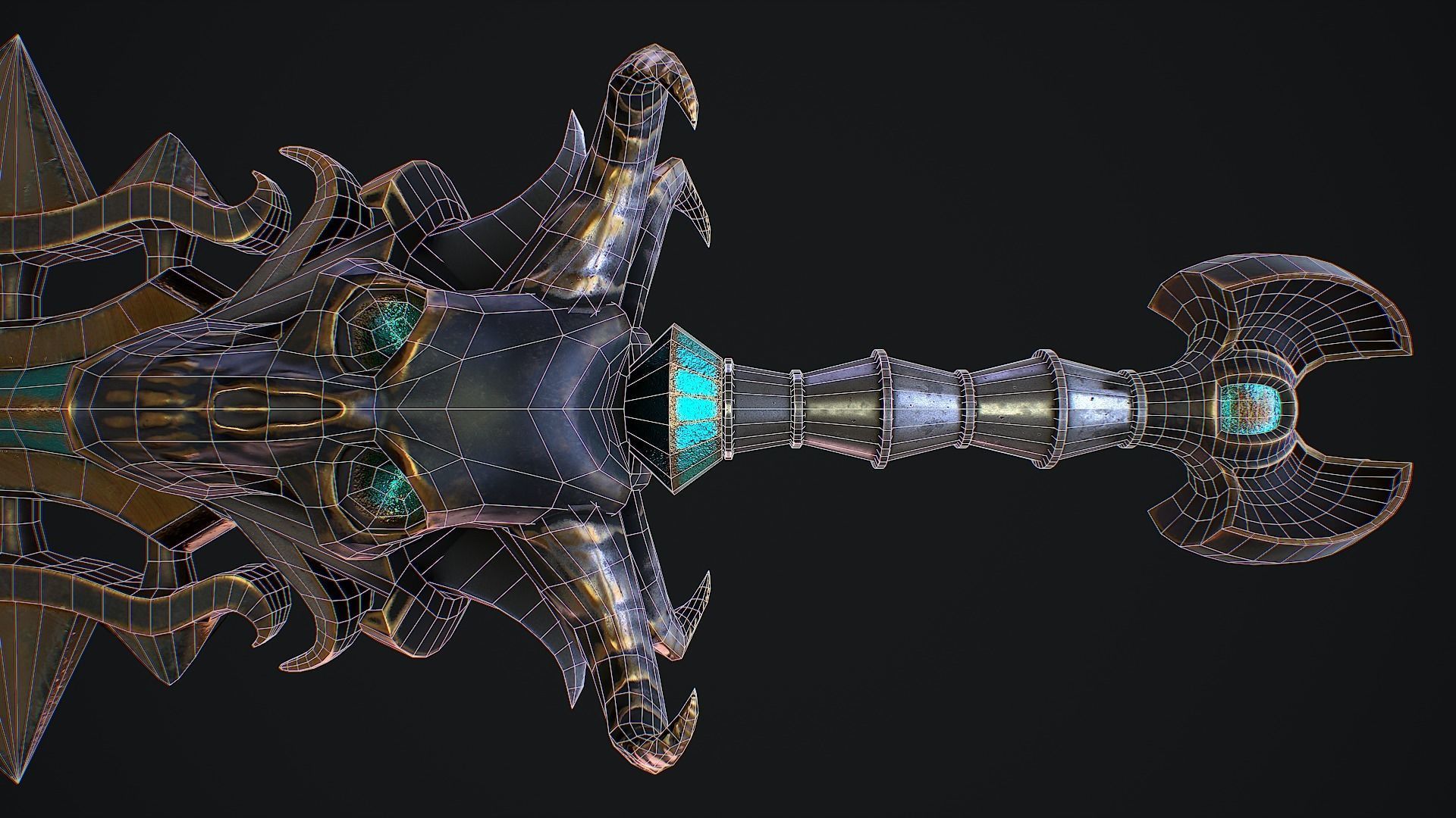 Fantasy sword 18 Low-poly 3D model_15