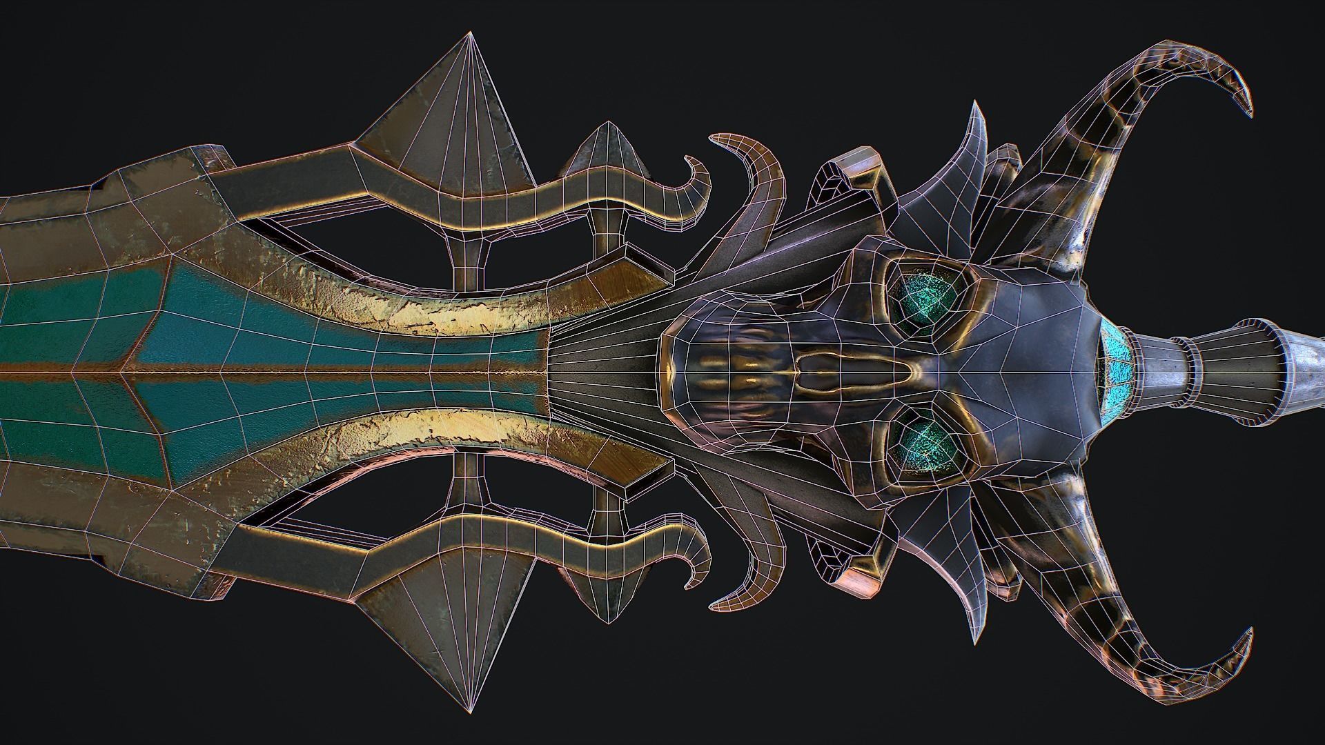 Fantasy sword 18 Low-poly 3D model_13