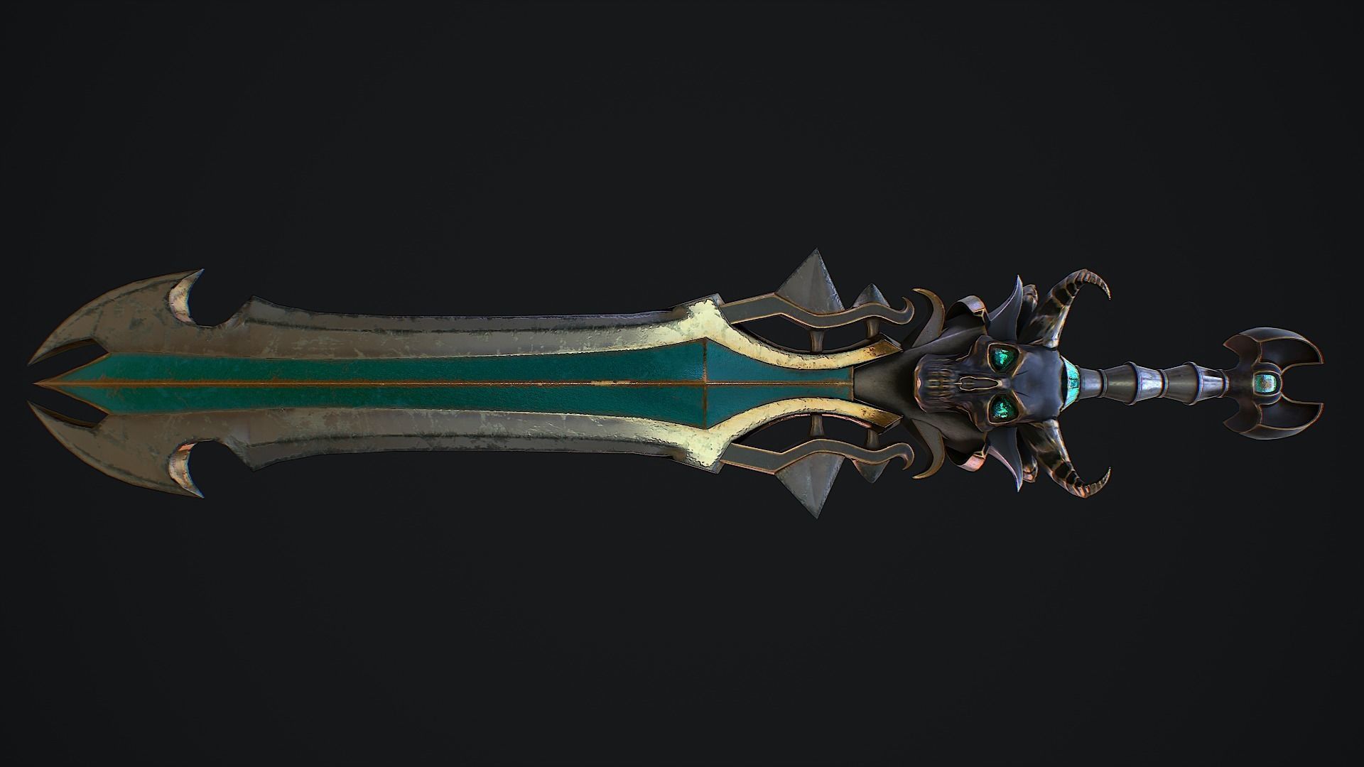 Fantasy sword 18 Low-poly 3D model_6