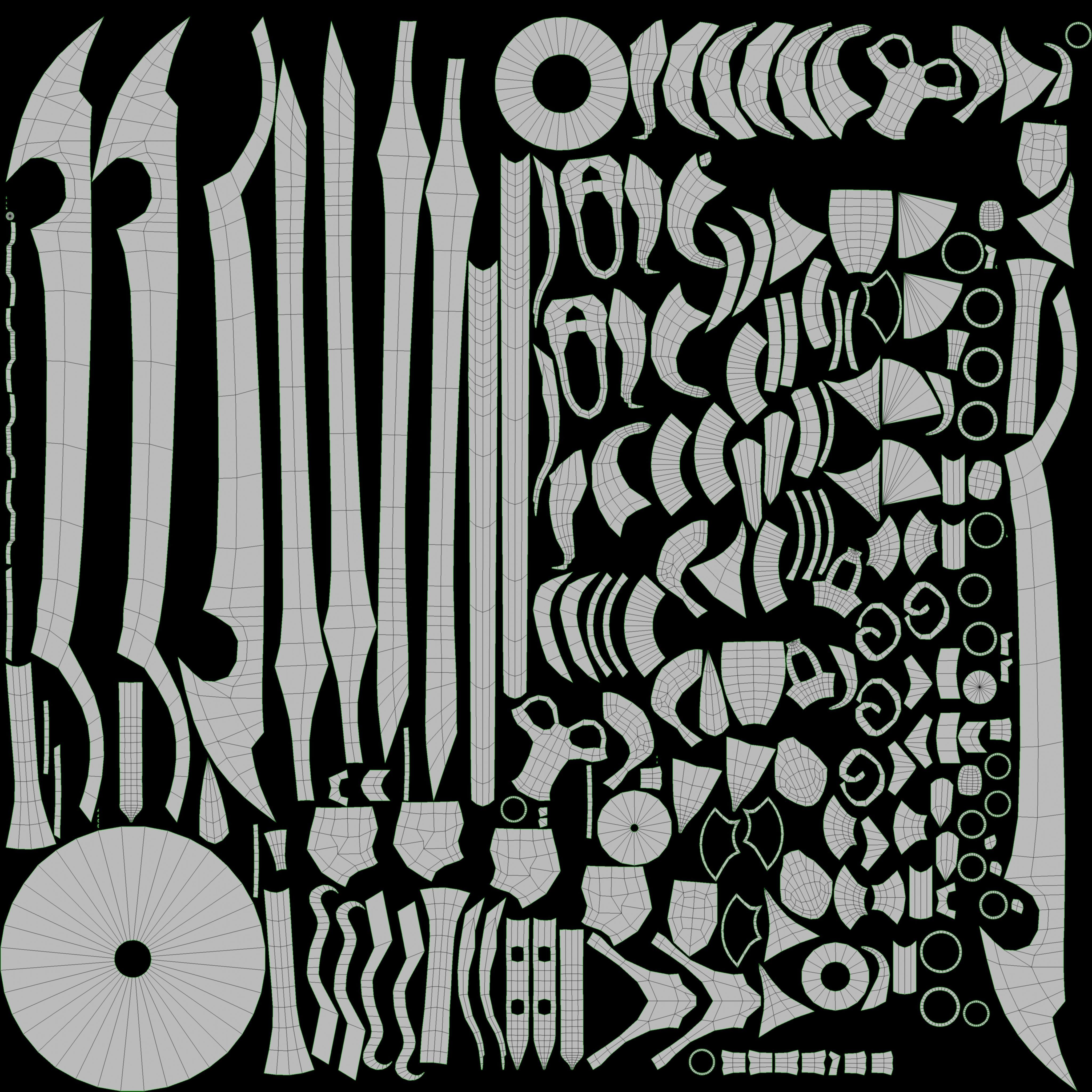 Fantasy sword 18 Low-poly 3D model_16