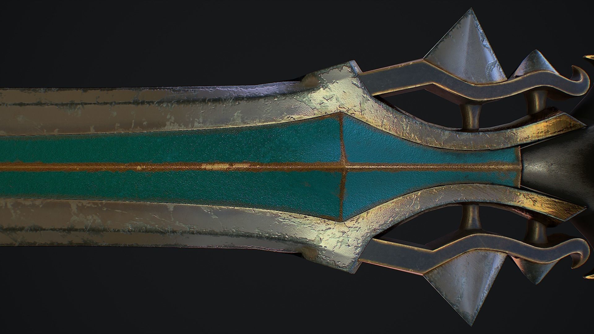 Fantasy sword 18 Low-poly 3D model_10