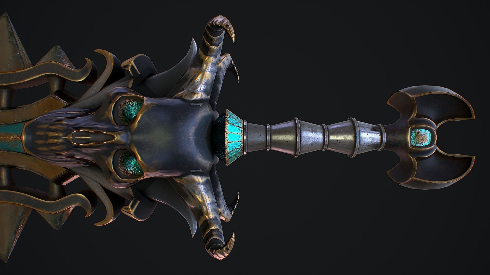 Fantasy sword 18 Low-poly 3D model_14