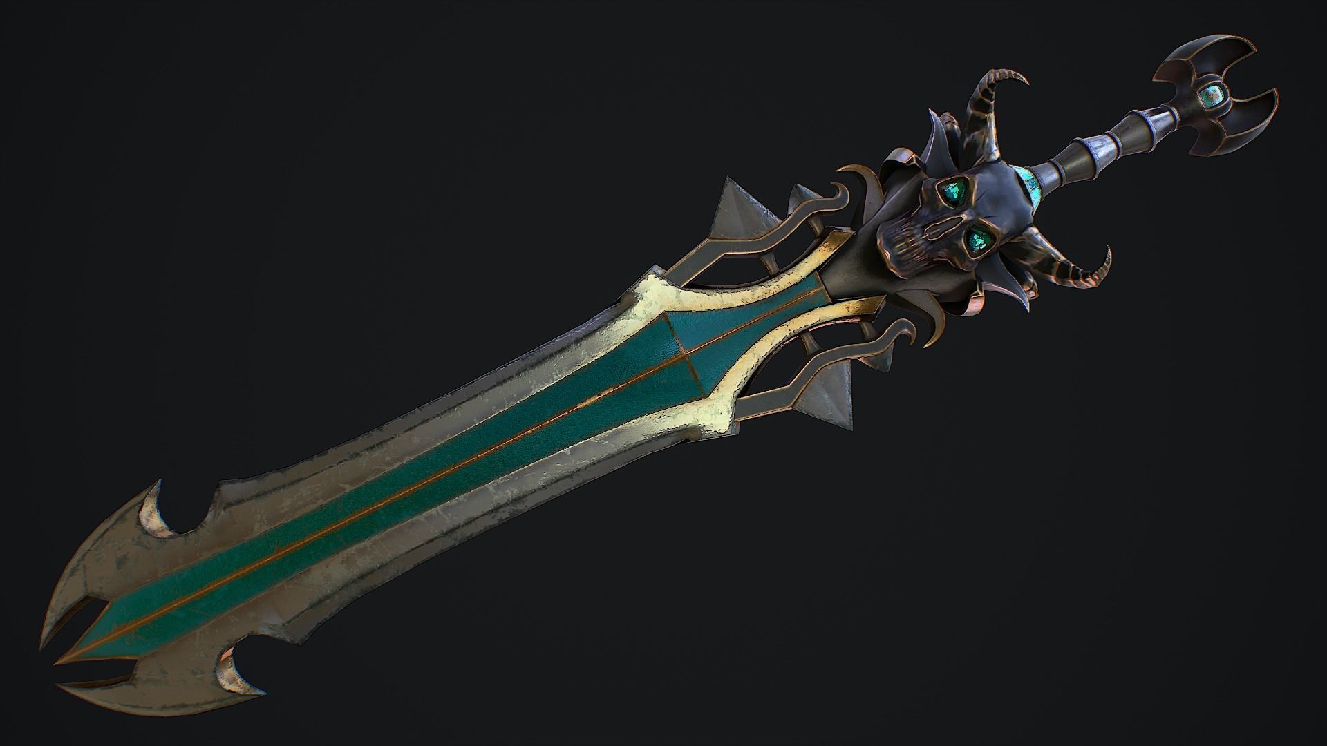 Fantasy sword 18 Low-poly 3D model_4