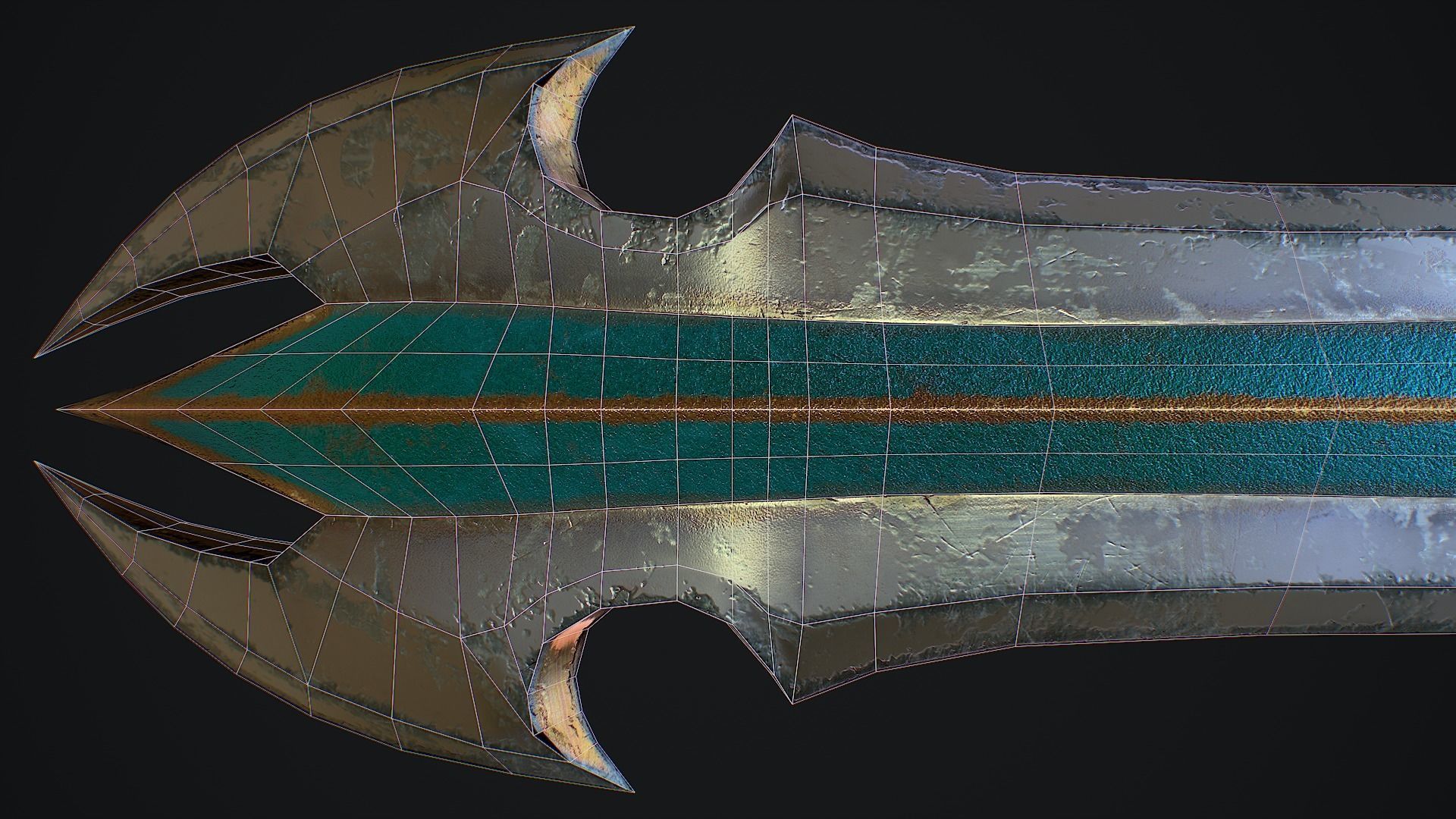 Fantasy sword 18 Low-poly 3D model_9