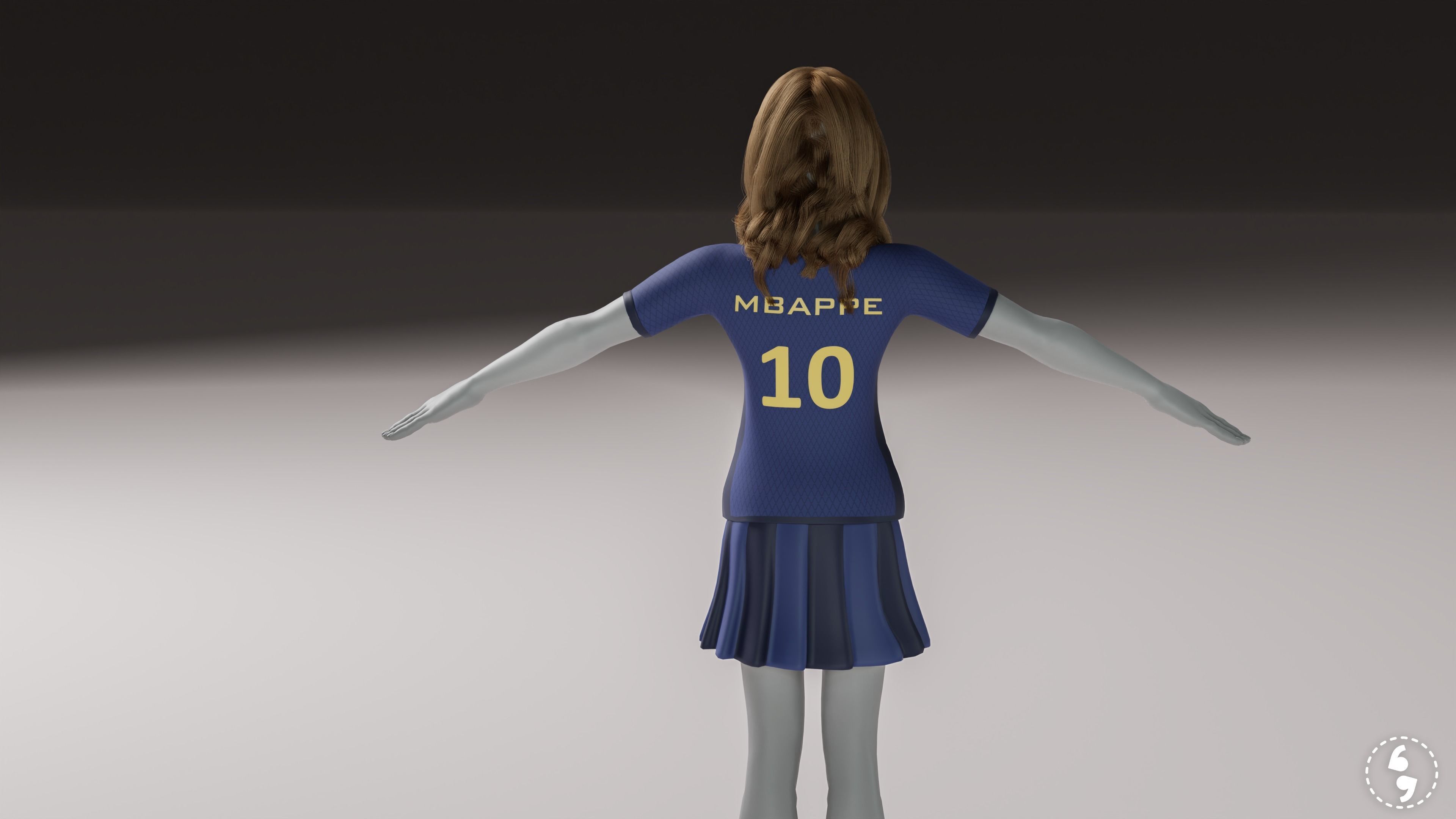 ARGENTINA and France football fan Jerseys 3D model_6