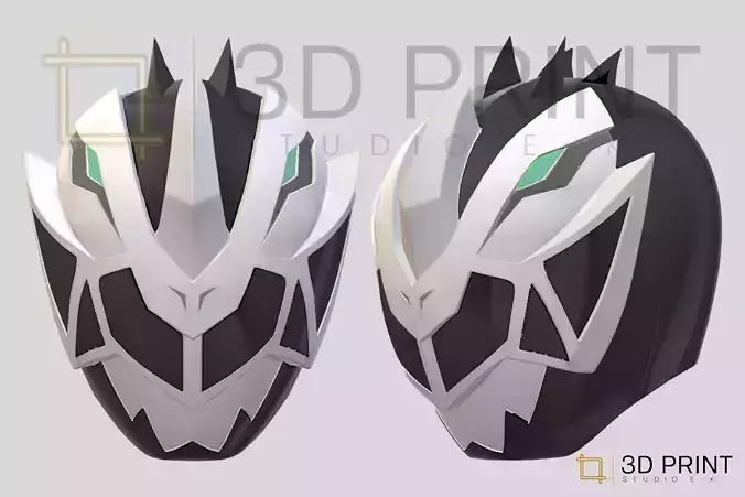 Power Rangers Dino Fury Black Ranger helmet  3D print model