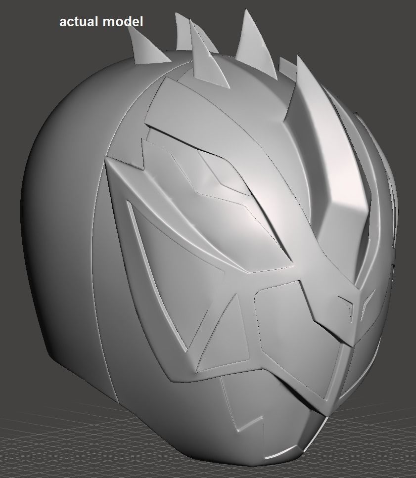 Power Rangers Dino Fury Black Ranger helmet  3D print model_5