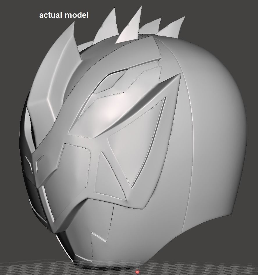 Power Rangers Dino Fury Black Ranger helmet  3D print model_6