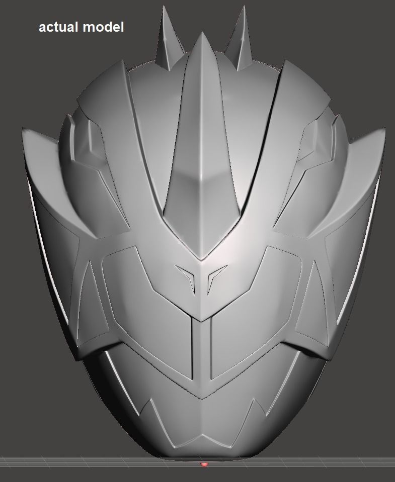 Power Rangers Dino Fury Black Ranger helmet  3D print model_4