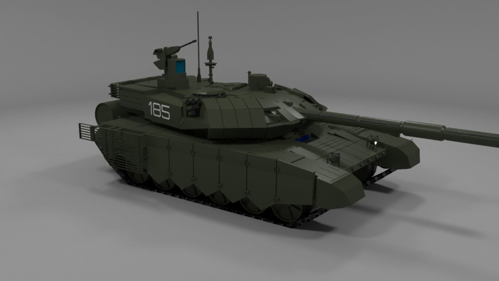 Clean T90MS Main Battle Tank Low-poly 3D model_27