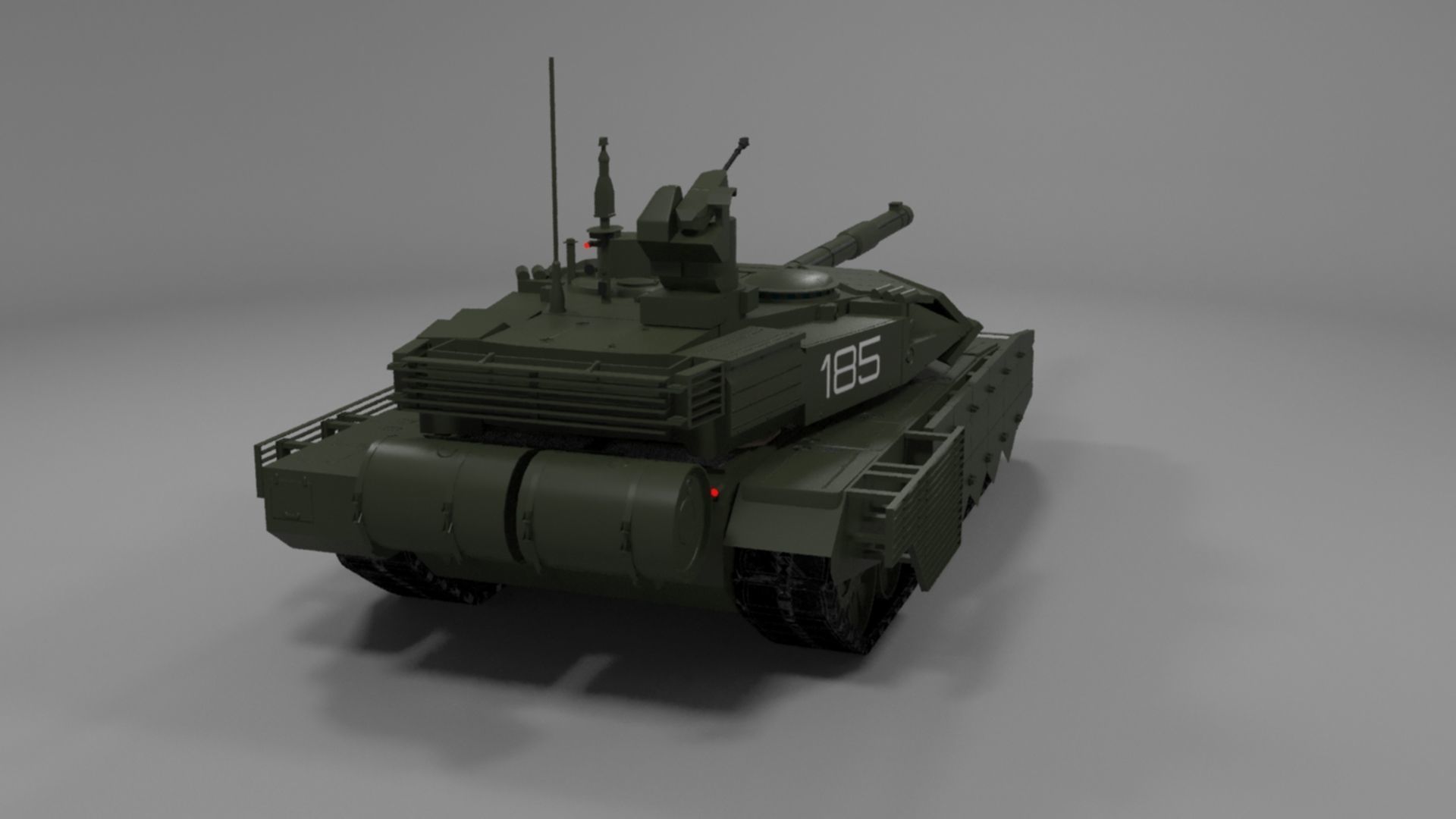 Clean T90MS Main Battle Tank Low-poly 3D model_23