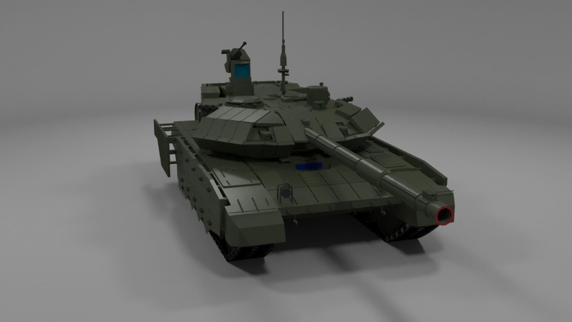 Clean T90MS Main Battle Tank Low-poly 3D model_28