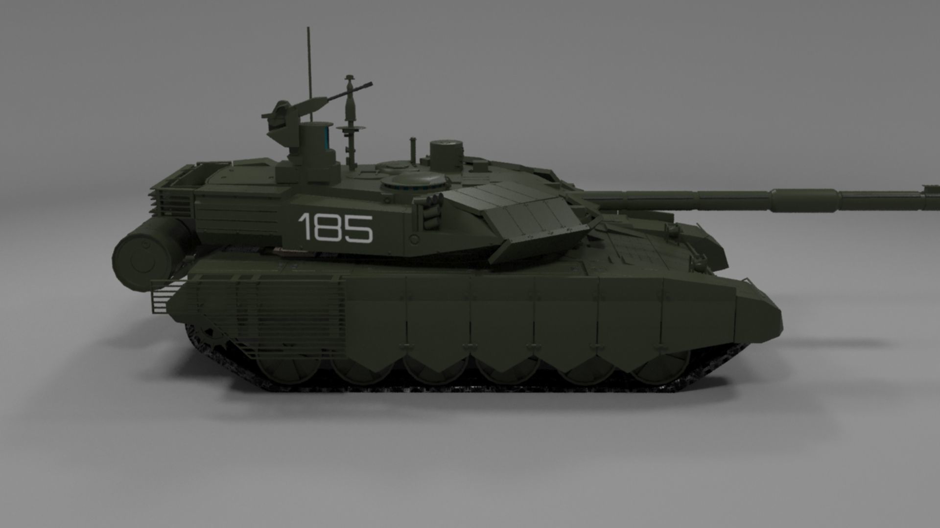Clean T90MS Main Battle Tank Low-poly 3D model_25