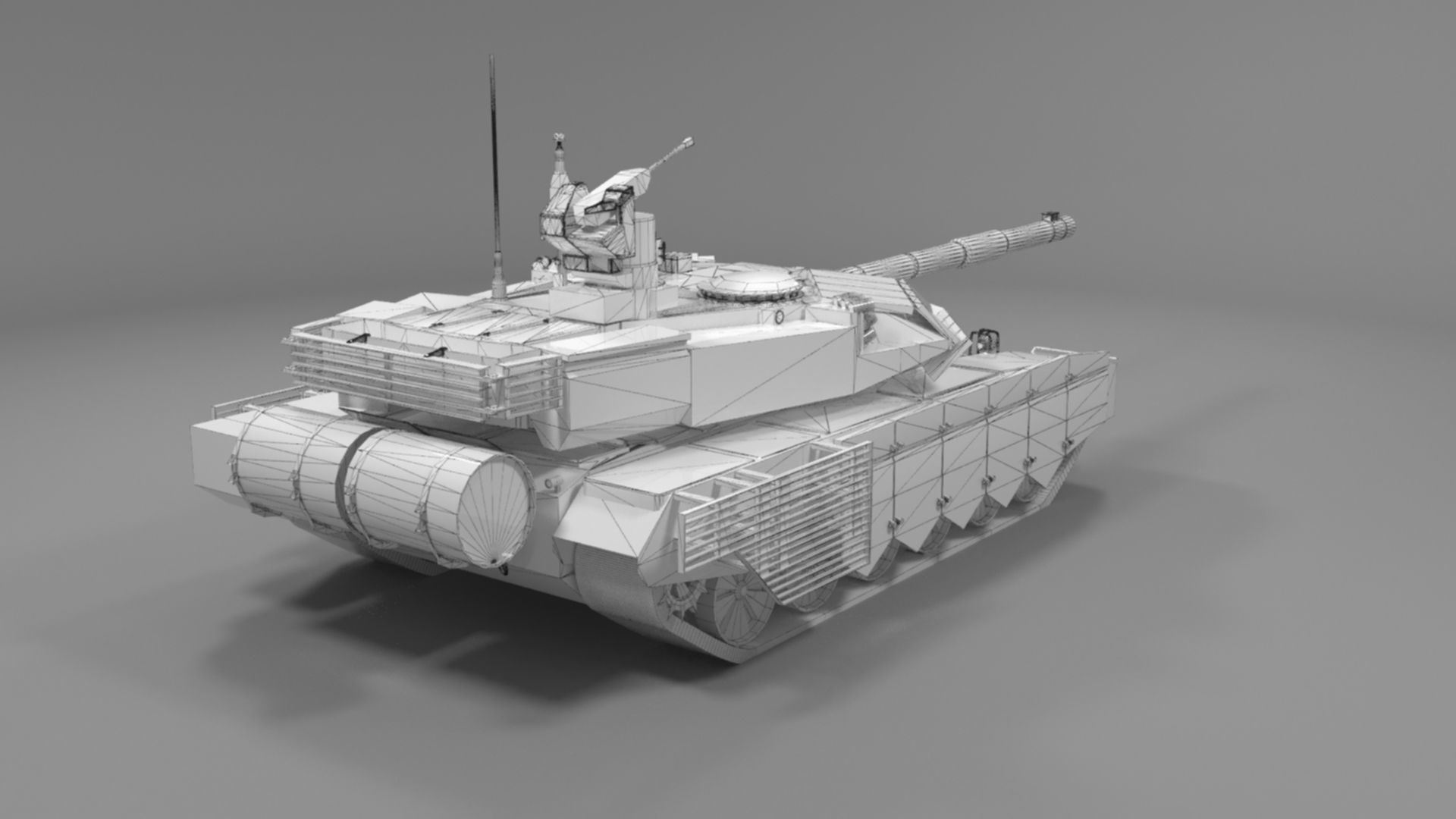 Clean T90MS Main Battle Tank Low-poly 3D model_31