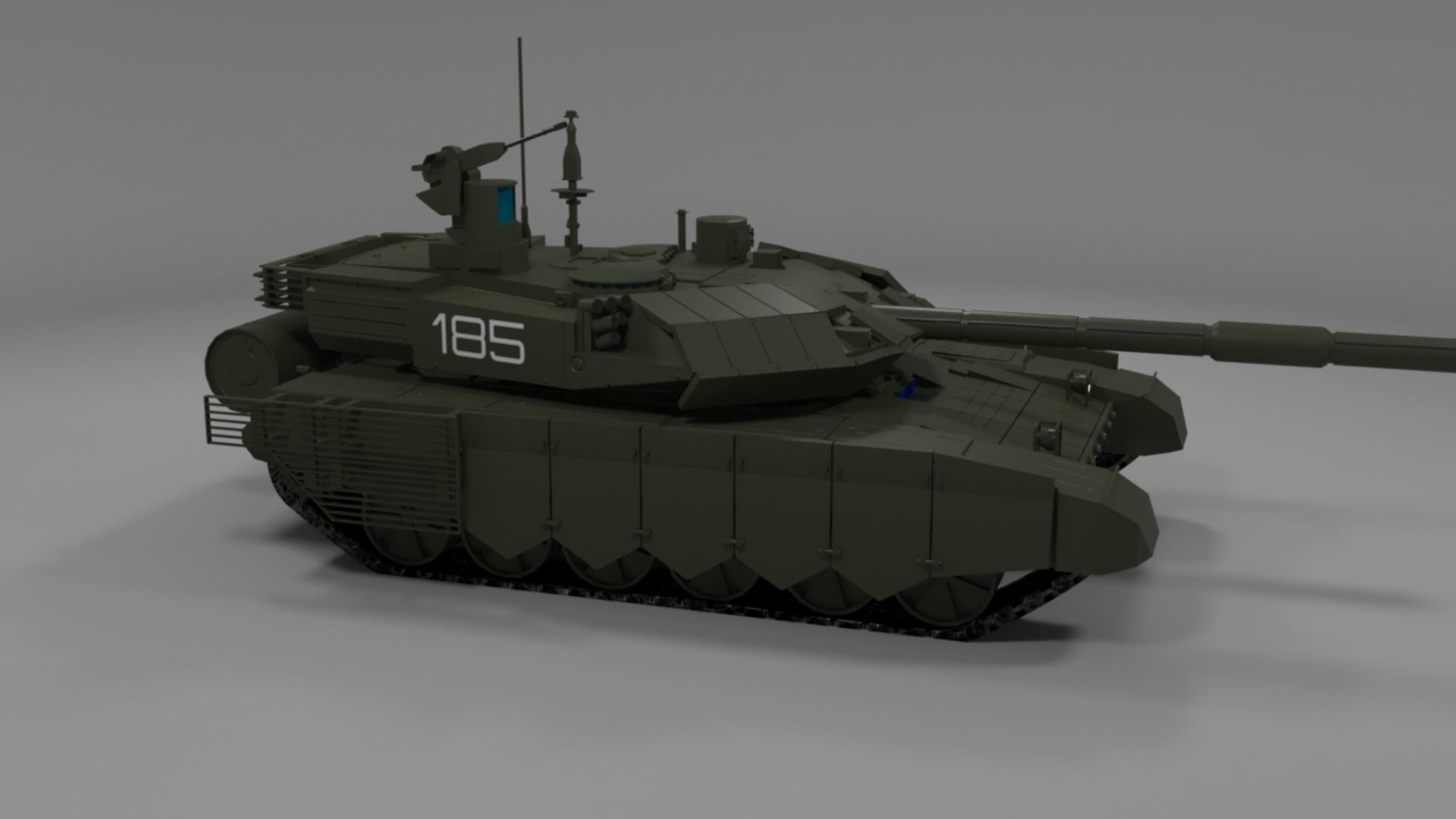 Clean T90MS Main Battle Tank Low-poly 3D model_26