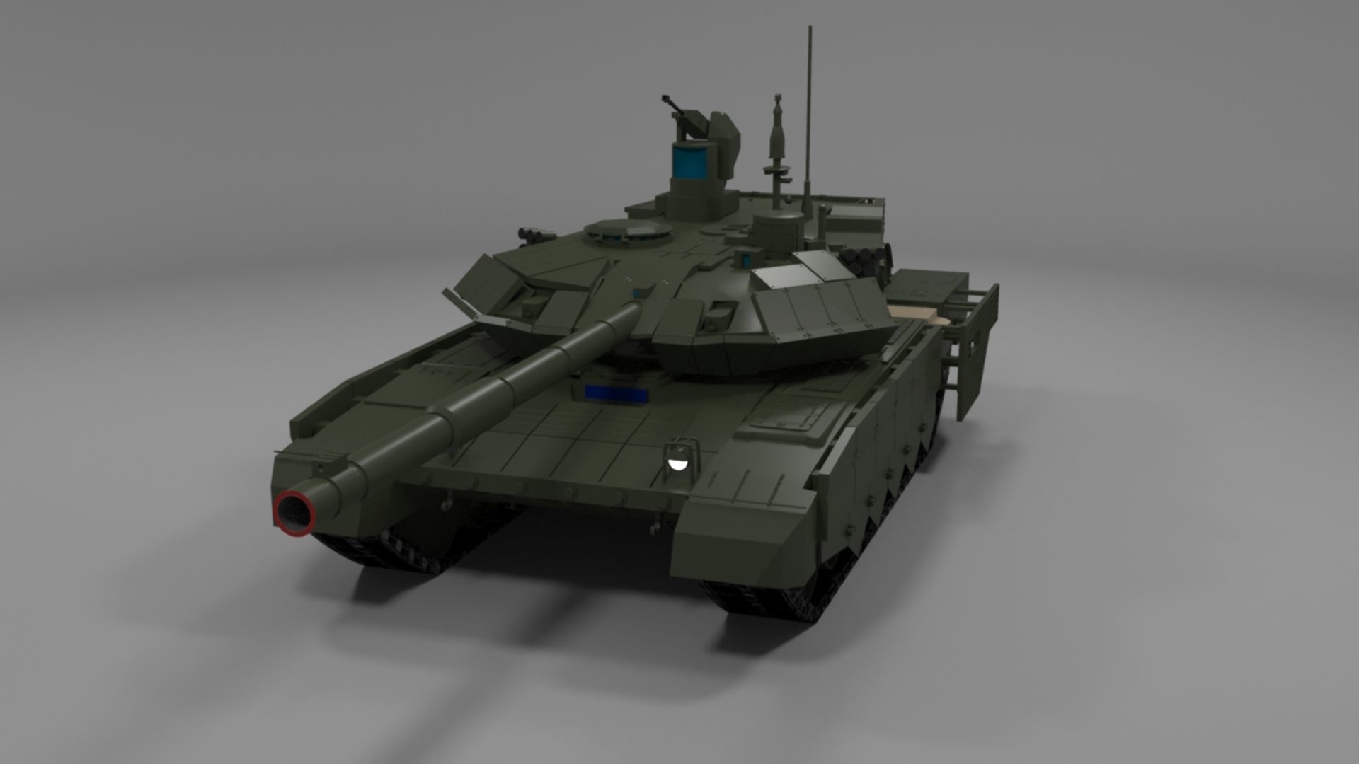 Clean T90MS Main Battle Tank Low-poly 3D model_29