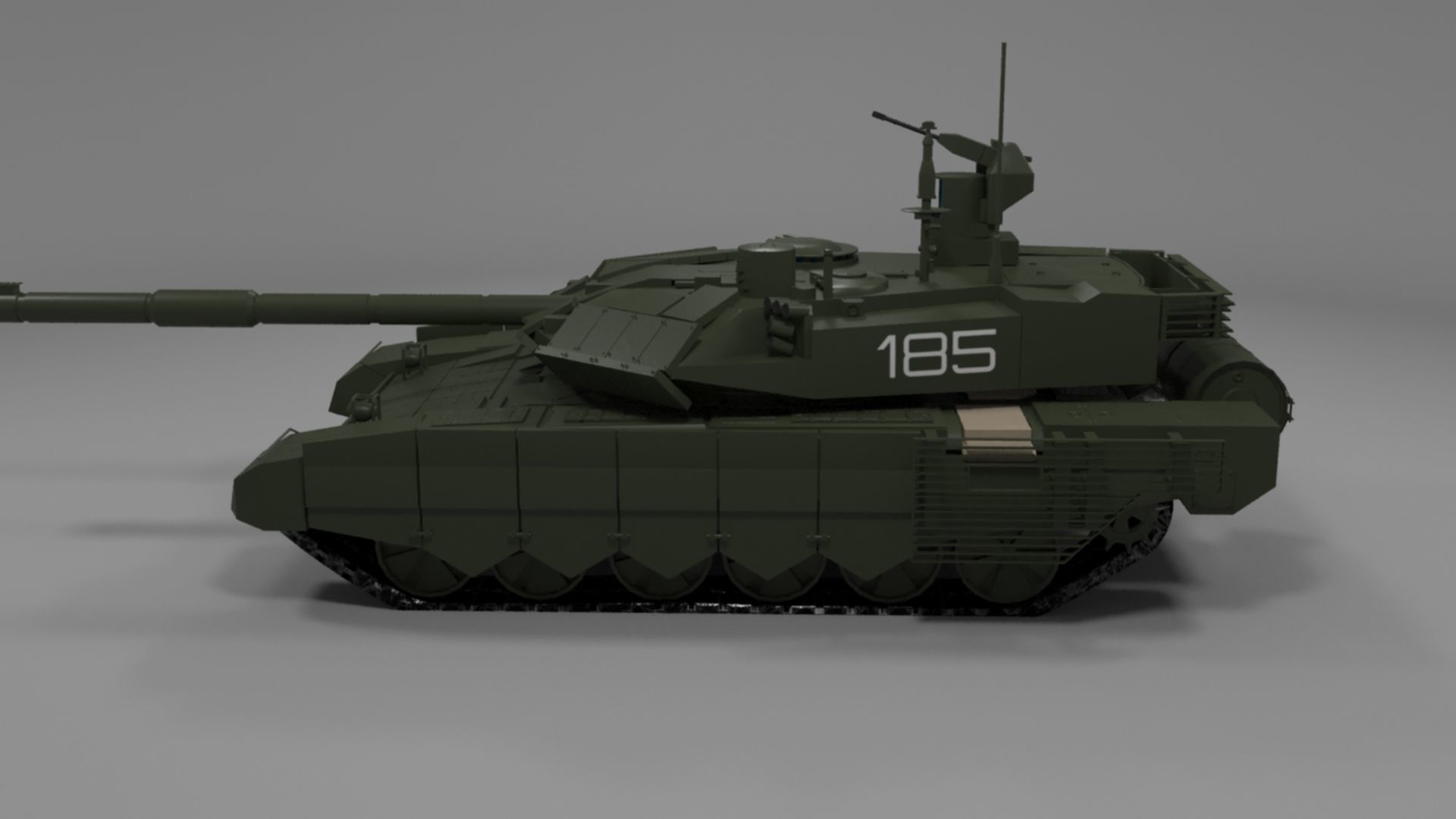 Clean T90MS Main Battle Tank Low-poly 3D model_21