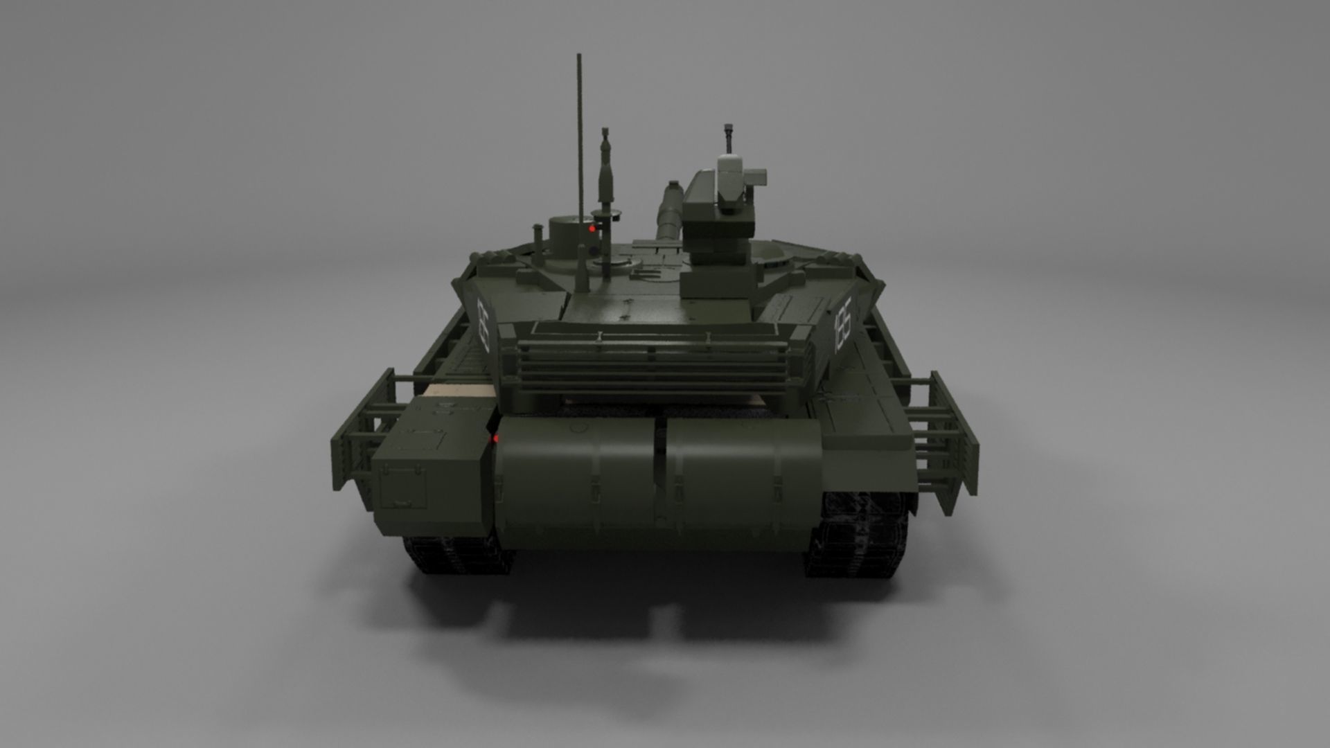 Clean T90MS Main Battle Tank Low-poly 3D model_22