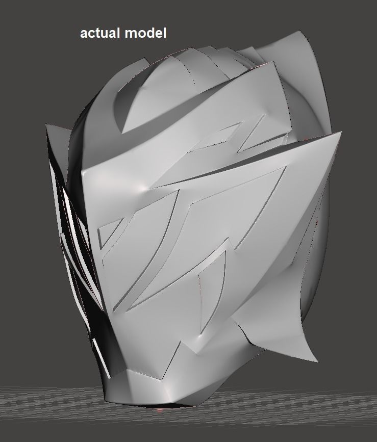 Power Rangers Dino Fury Gold Ranger helmet  3D print model_5