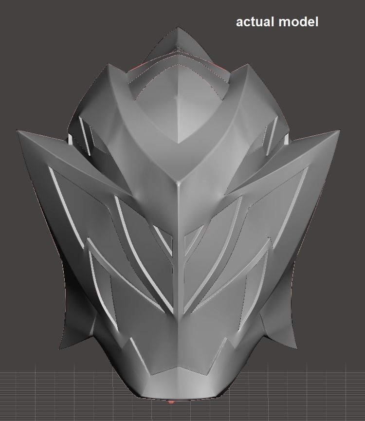 Power Rangers Dino Fury Gold Ranger helmet  3D print model_7