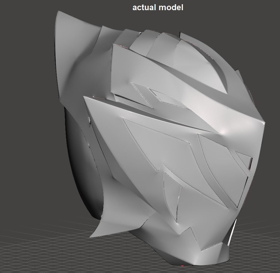 Power Rangers Dino Fury Gold Ranger helmet  3D print model_6