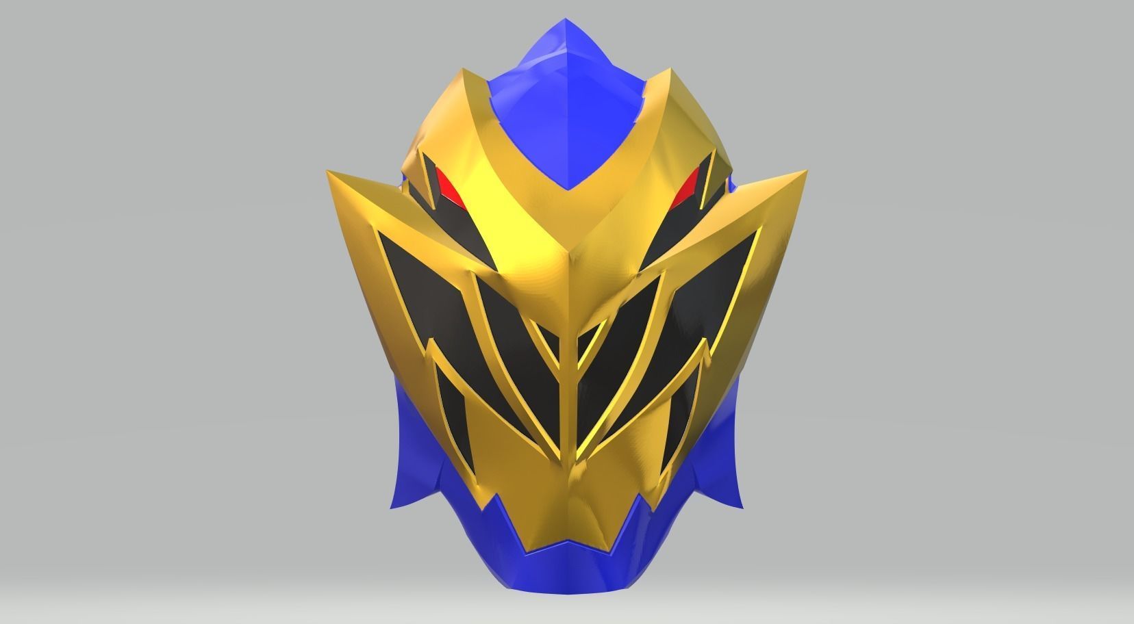 Power Rangers Dino Fury Gold Ranger helmet  3D print model_2