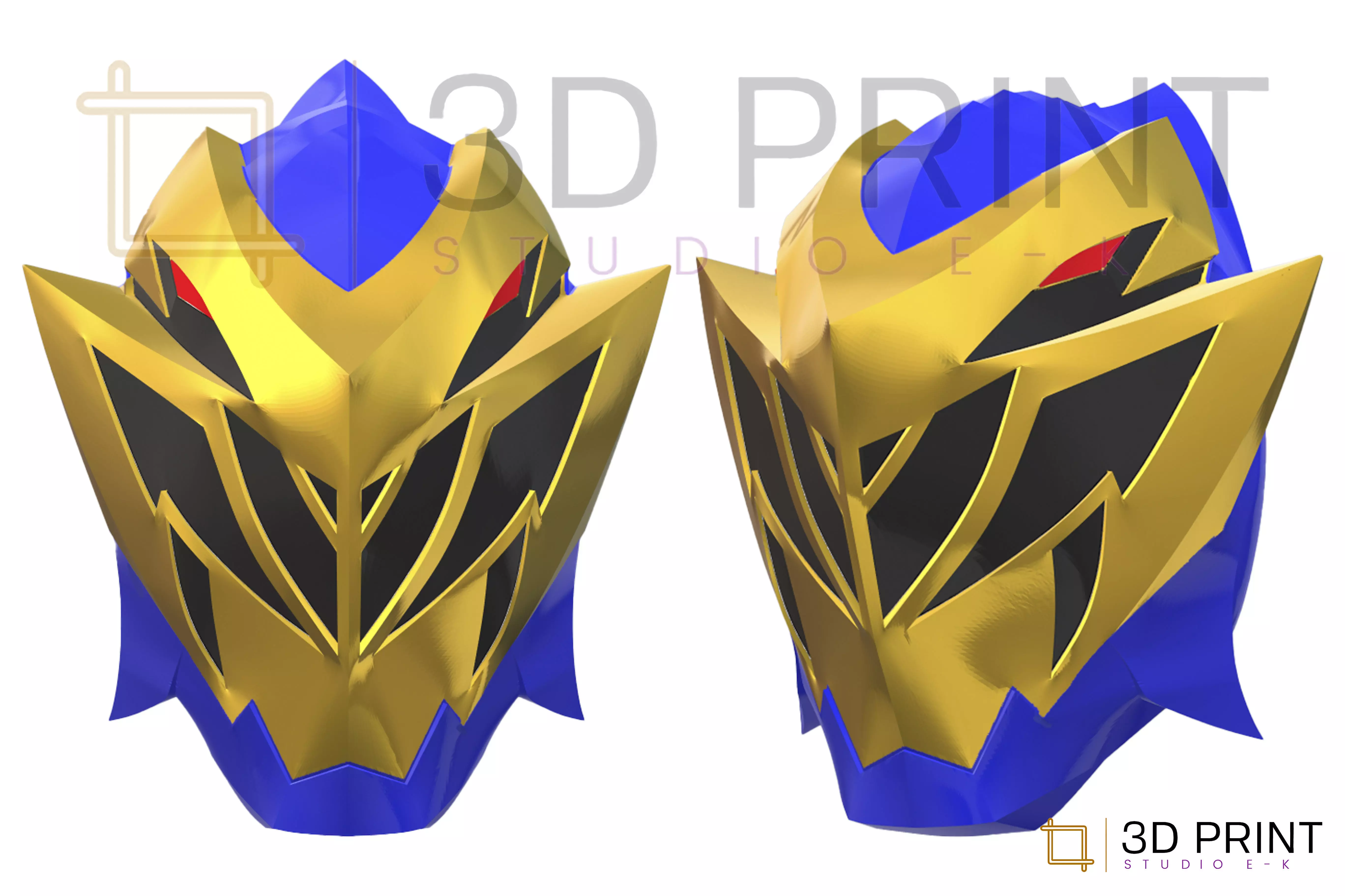 Power Rangers Dino Fury Gold Ranger helmet  3D print model_0