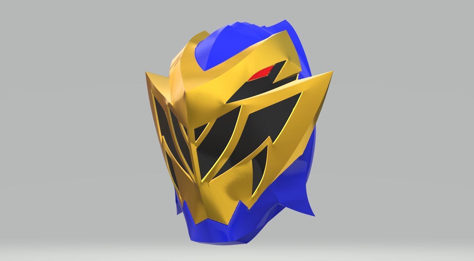 Power Rangers Dino Fury Gold Ranger helmet  3D print model_3