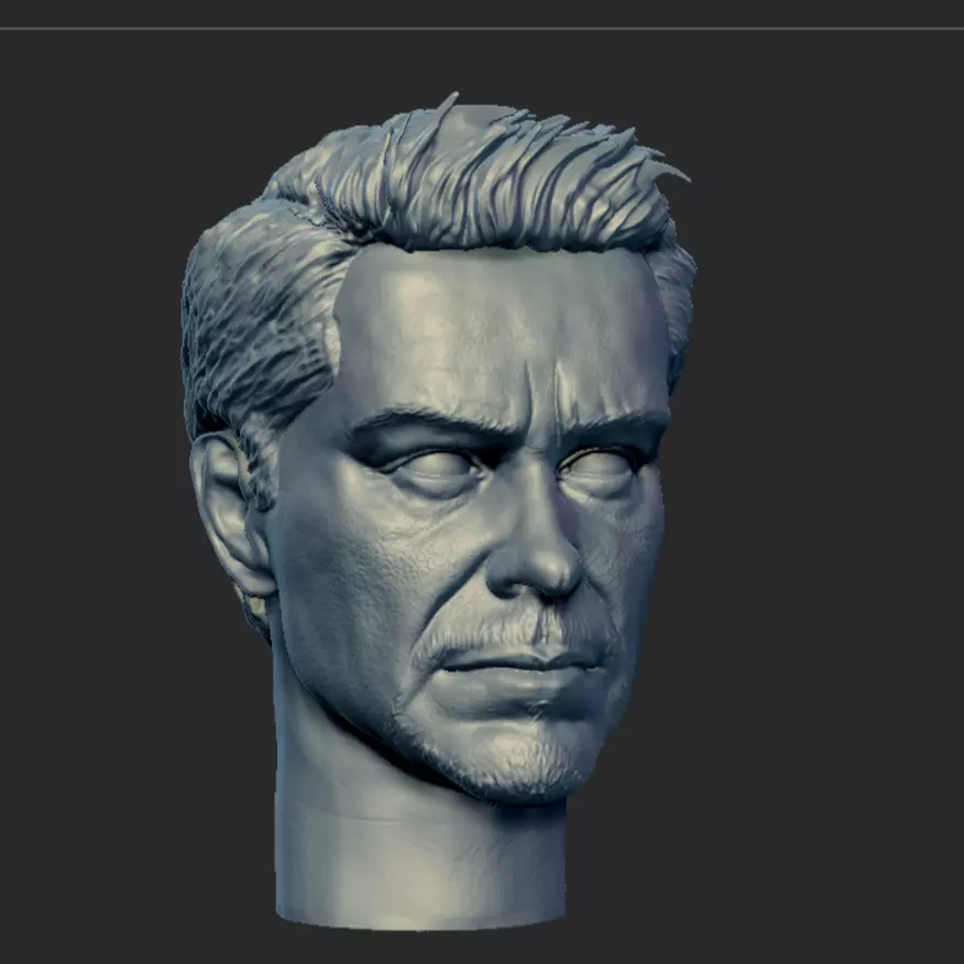 Tony Stark Robert Downey Jr head sculpt for 3d printing 3D print model