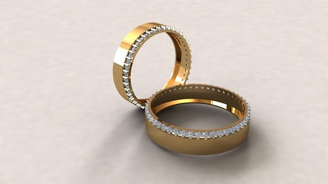 Wedding rings 009 3D print model