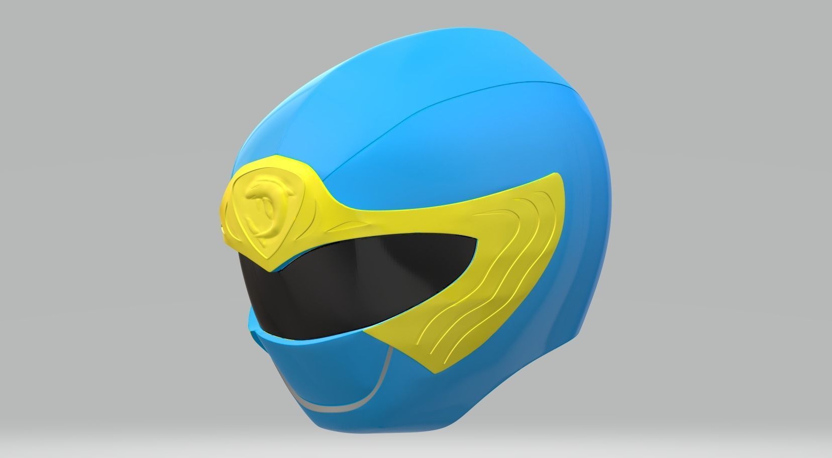 Power Rangers Ninja Storm Blue Ranger helmet 3D print model_3