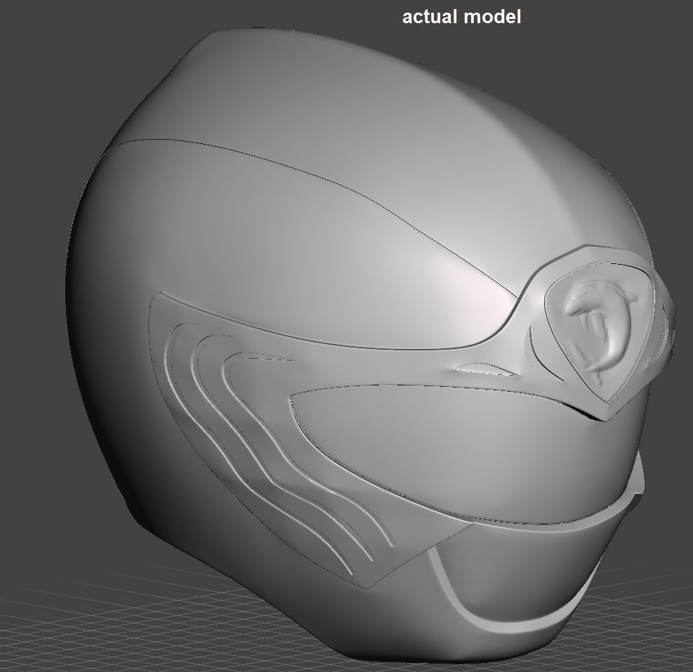 Power Rangers Ninja Storm Blue Ranger helmet 3D print model_4