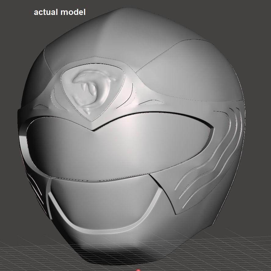 Power Rangers Ninja Storm Blue Ranger helmet 3D print model_7